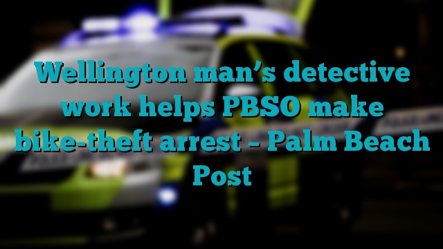 Wellington man’s detective work helps PBSO make bike-theft arrest – Palm Beach Post
